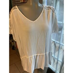 Women's Lee Summer Loose White Blouse size 1X